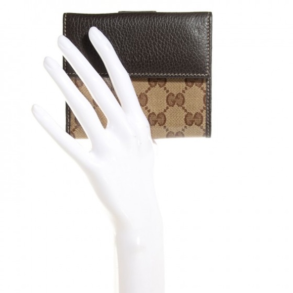 Authentic Gucci GG Supreme Coated Canvas and Leather French Flap Wallet - Picture 7 of 15